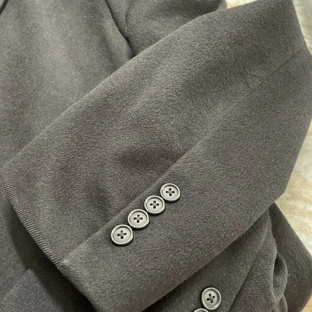 LORD & TAYLOR for Jacob Siegel Men's 100% Cashmere Winter Black Coat 44R